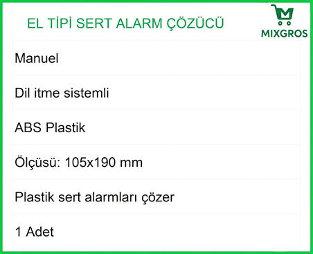 El Tipi Alarm Etiketi Çözücü Sökücü