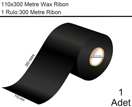 110x300 Metre Wax Ribon 1 Adet