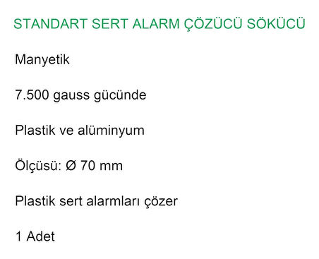 Standart Alarm Etiketi Çözücü Sökücü