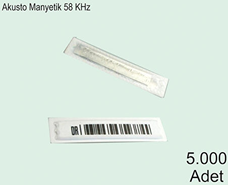 Akusto Manyetik DR Barkodlu Alarm Etiketi 1 Kutu:5000 Adet