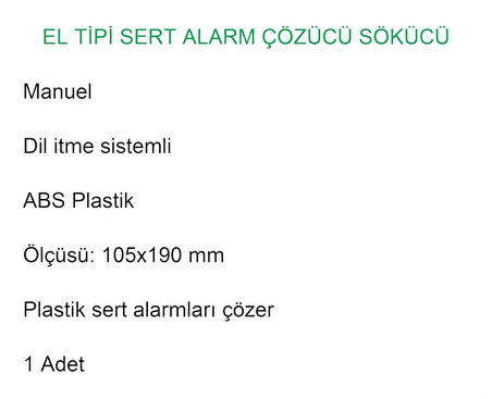 El Tipi Alarm Etiketi Çözücü Sökücü