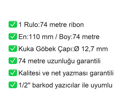 110x74 Metre Wax Ribon 1 Adet