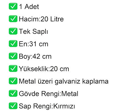 Tel Market Alışveriş El Sepeti 20 Litre 1 Adet