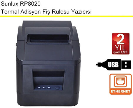 Sunlux RP8020 Termal Adisyon Fiş Rulosu Yazıcısı