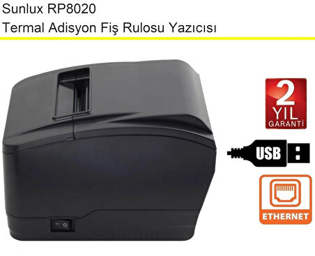 Sunlux RP8020 Termal Adisyon Fiş Rulosu Yazıcısı