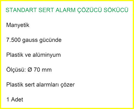 Standart Alarm Etiketi Çözücü Sökücü