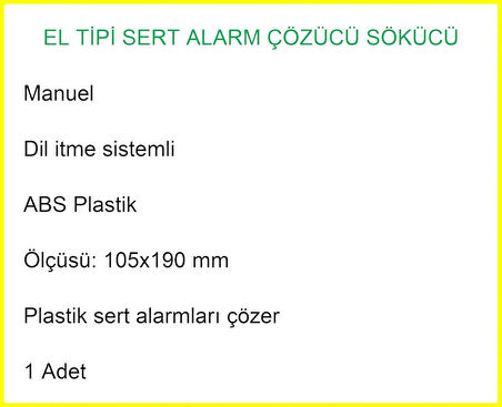 El Tipi Alarm Etiketi Çözücü Sökücü