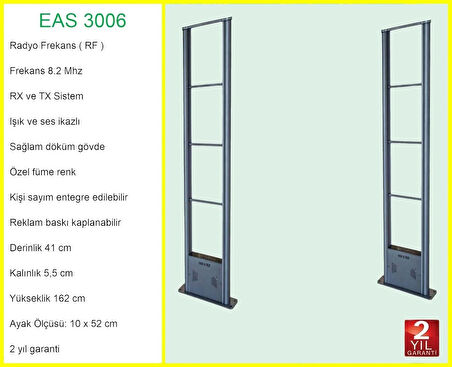 EAS 3006 Mağaza Hırsız Ürün Koruma Alarm Sistemi Radyo Frekans RF