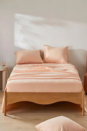 5 Adet Düz Pamuklu Tek Kişilik 80 x 200 x 30 cm Lastikli Penye Çarşaf