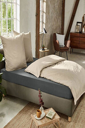 3 Adet Düz Pamuklu Tek Kişilik 120 x 200 x 30 cm Lastikli Penye Çarşaf