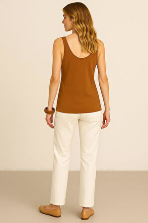 A Kesim Kalın Askılı Basic Pamuklu Atlet Tişört