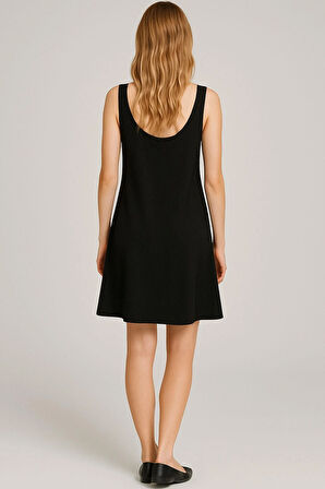 2 Adet A Kesim Pamuklu Kalın Askılı Atlet Elbise