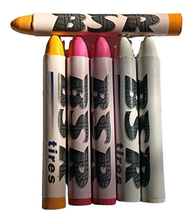 Lastik (KAUÇUK) Tebeşiri Meksika Pembe, Sarı, Beyaz Renk 6 ad