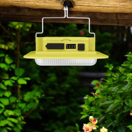 3 Modlu Solar Enerjili Kamp Işığı – Askılı ve Mıknatıslı Işıldak, Powerbank Özellikli 3x1200 mAh Şarjlı LED Kamp Aydınlatma Lambası, Taşınabilir Outdoor Fener