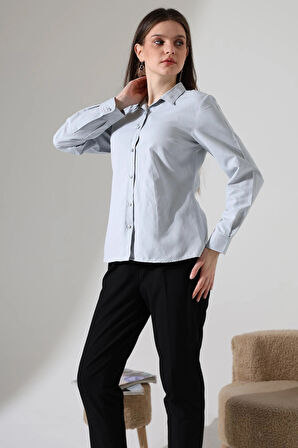 Şamre Kumaş Slim Fit Klasik Kadın Gömlek