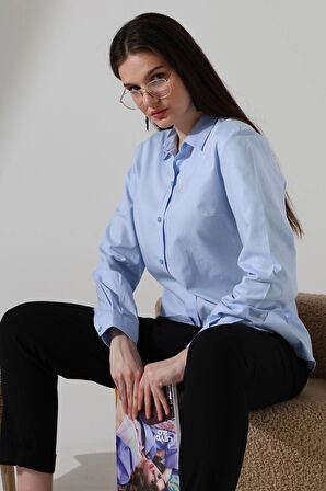 Şamre Kumaş Slim Fit Klasik Kadın Gömlek