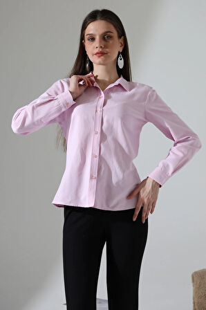 Şamre Kumaş Slim Fit Klasik Kadın Gömlek