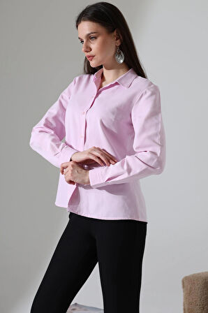 Şamre Kumaş Slim Fit Klasik Kadın Gömlek