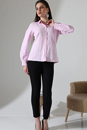 Şamre Kumaş Slim Fit Klasik Kadın Gömlek