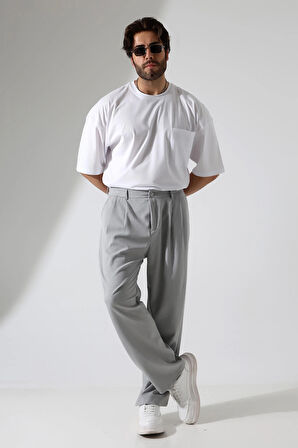 Kumaş Oversize Bol Paça Pantolon