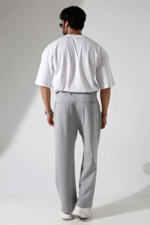 Kumaş Oversize Bol Paça Pantolon