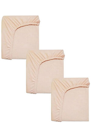 3 Adet 70 x 120 x 20 cm Anne Yanı Lastikli Penye Kumaş Bebek Çarşafı