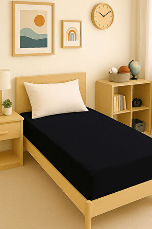 3 Adet Düz Pamuklu Tek Kişilik 120 x 200 x 30 cm Lastikli Penye Çarşaf