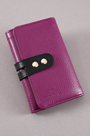 SEPTWOLVES Paris Hakiki Deri Gold Detaylı Kadın Kartlık ve Cüzdan 