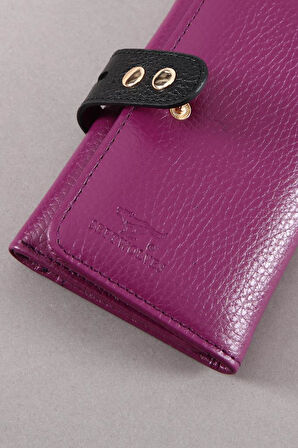 SEPTWOLVES Paris Hakiki Deri Gold Detaylı Kadın Kartlık ve Cüzdan 