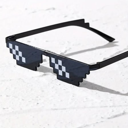 Evimdeyokyok Unisex Güneş Gözlüğü Thug Life Mozaik Siyah