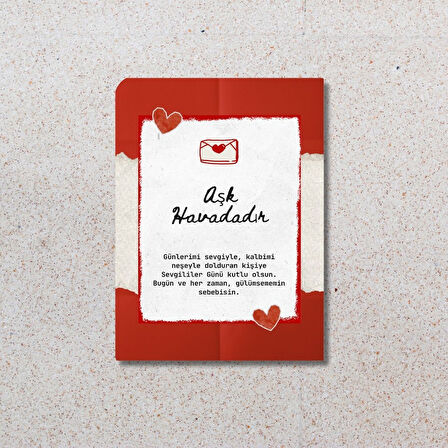 Sevgiliye Özel Yazılı Buzdolabı Magneti 20 x 15 cm 1 Adet