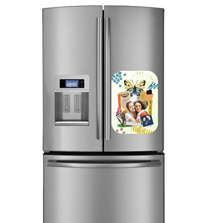 Arkadaşlara Özel Fotoğraflı Buzdolabı Magneti 20 x 15 cm 1 Adet