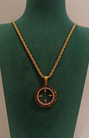 Monalisa Home Gold Renk Altın Görünüm  Figürlü  Kolye