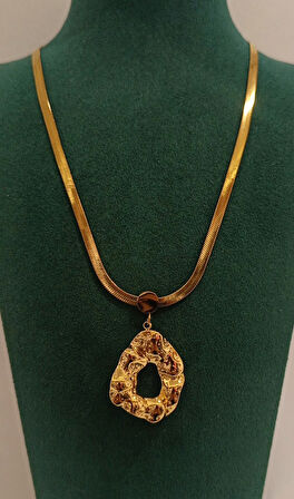 Monalisa Home Gold Renk Lüks Figürlü Gösterişli Kolye