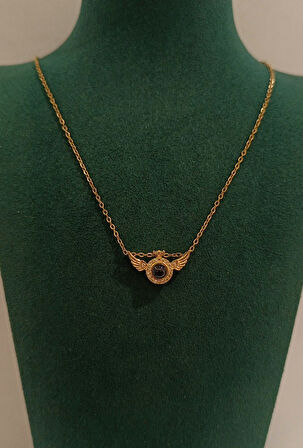 Monalisa Home Gold Renk Kanat Figürlü Gösterişli  Kolye