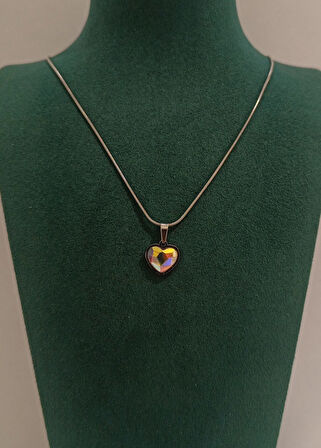 Monalisa Home Gümüş Renk Kalp Figürlü Gösterişli  Kolye