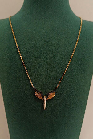 Monalisa Home Lüks Gold Renk Yusufcuk Kuşu Figürlü Gösterişli  Kolye