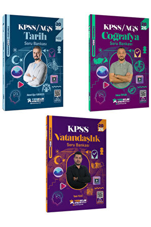 2026 KPSS Atölye Serisi Genel Kültür Tamamı Video Çözümlü Soru Bankası Seti 3 Kitap