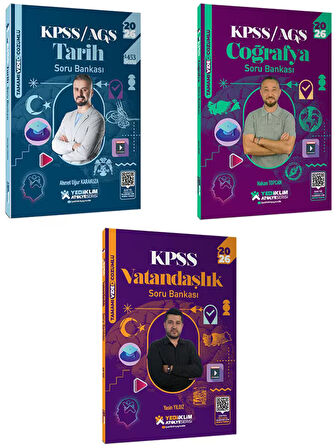 Yediiklim 2026 KPSS Atölye Serisi Genel Kültür Tamamı Video Çözümlü Soru Bankası Seti 3 Kitap
