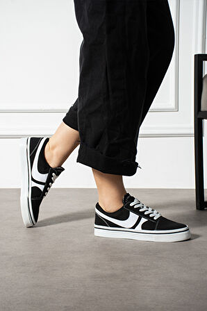 Siyah  Beyaz  Günlük Unisex (Kadın/Erkek) Sneaker