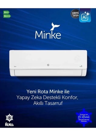 Rota Minke 18.000 Btu A+++ Enerji Sınıfı Inverter Wifi R32 Split Klima (5 yıl Garanti)