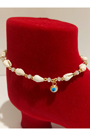 Monalisa Hom Lüks Gösterişli Kararmaz El Yapımı Boncuklu  Renkli Halhal