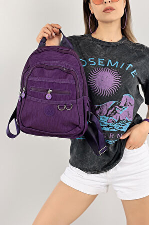 Monalisa Home Figürlü  Mor Renk Okul Çantası