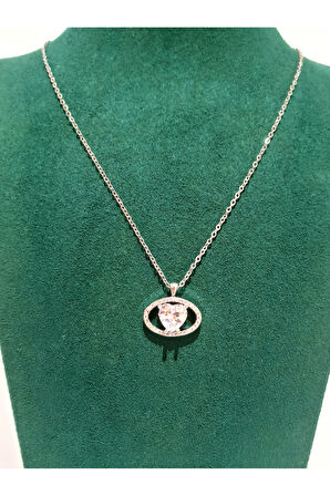 Monalisa Home Gümüş Renk Lüks Figürlü Gösterişli Kolye