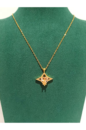 Monalisa Home Gold Renk Lüks Figürlü Gösterişli Kolye