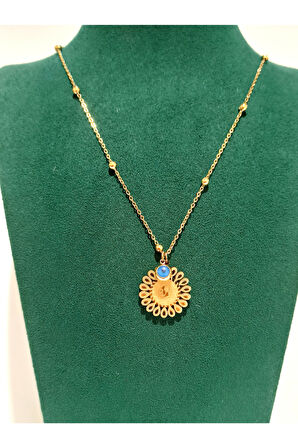 Monalisa Home Gold Renk Lüks Figürlü Gösterişli Kolye