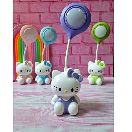 Sanrio Hello Kitty Tasarımlı Şarzlı Çocuk Odası Masa Lambası