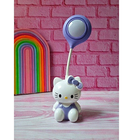 Sanrio Hello Kitty Tasarımlı Şarzlı Çocuk Odası Masa Lambası