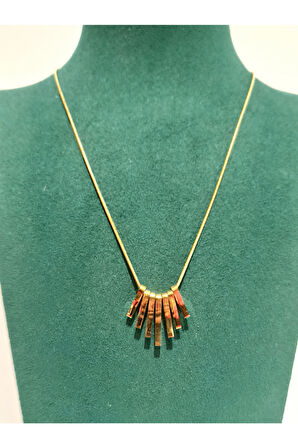 Monalisa Home Gold Renk Lüks Figürlü Gösterişli Kolye