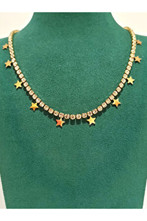 Monalisa Home Gold Renk Lüks Figürlü Gösterişli Kolye